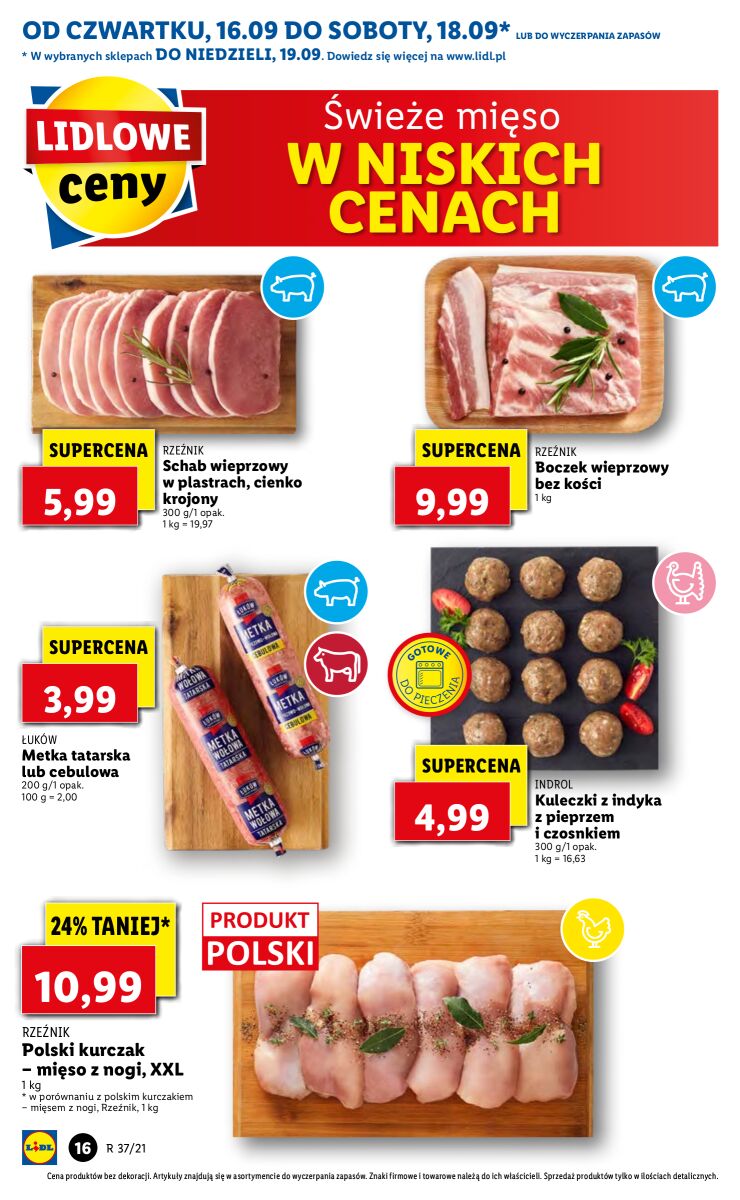 Gazetka OFERTA WAŻNA OD 16.09 DO 19.09