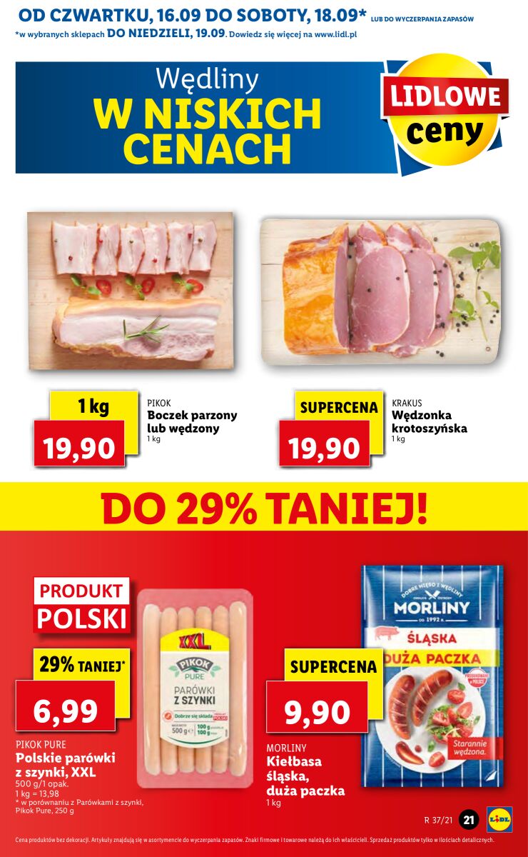 Gazetka OFERTA WAŻNA OD 16.09 DO 19.09