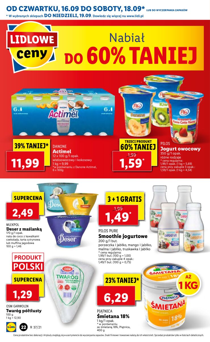 Gazetka OFERTA WAŻNA OD 16.09 DO 19.09