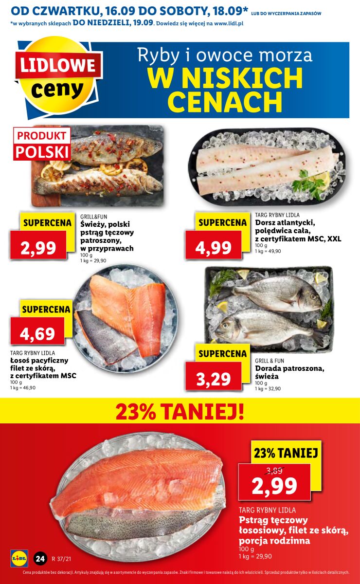Gazetka OFERTA WAŻNA OD 16.09 DO 19.09