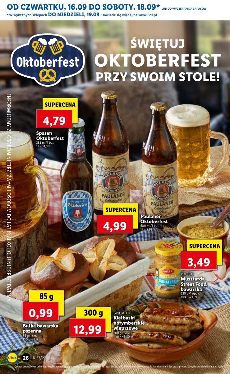 Gazetka OFERTA WAŻNA OD 16.09 DO 19.09