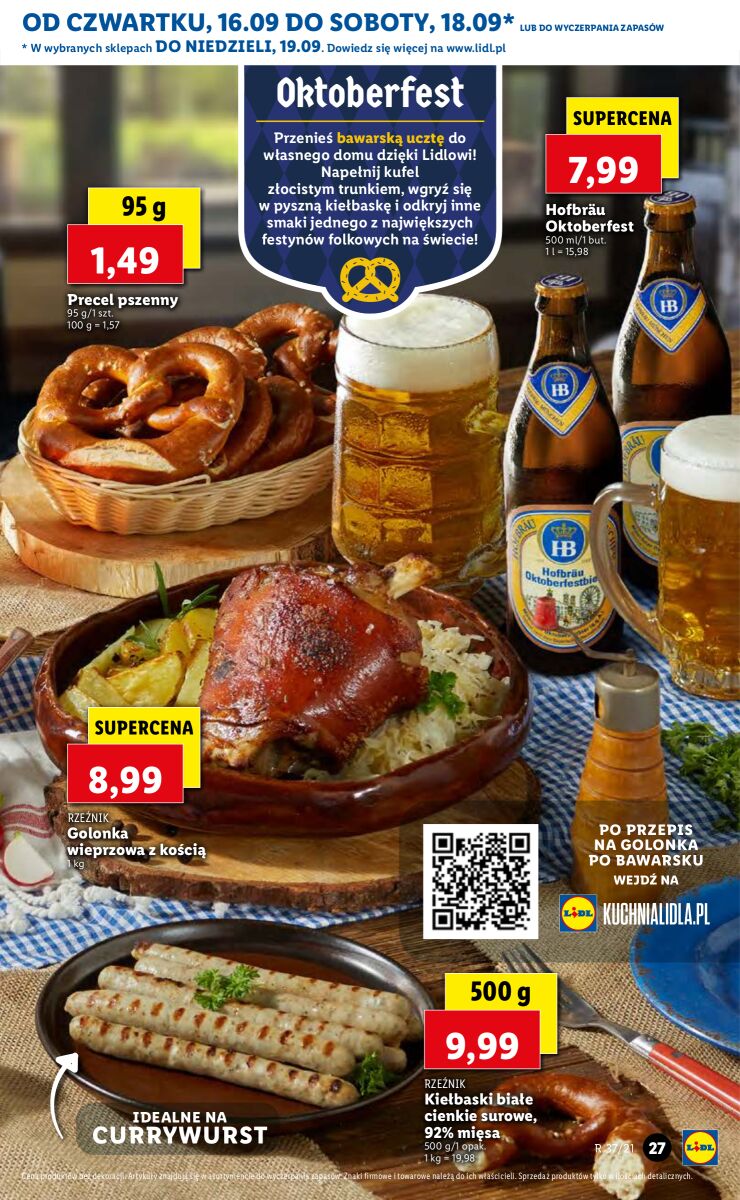 Gazetka OFERTA WAŻNA OD 16.09 DO 19.09