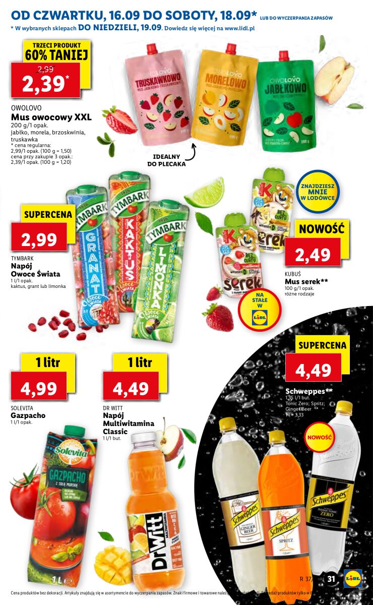 Gazetka OFERTA WAŻNA OD 16.09 DO 19.09