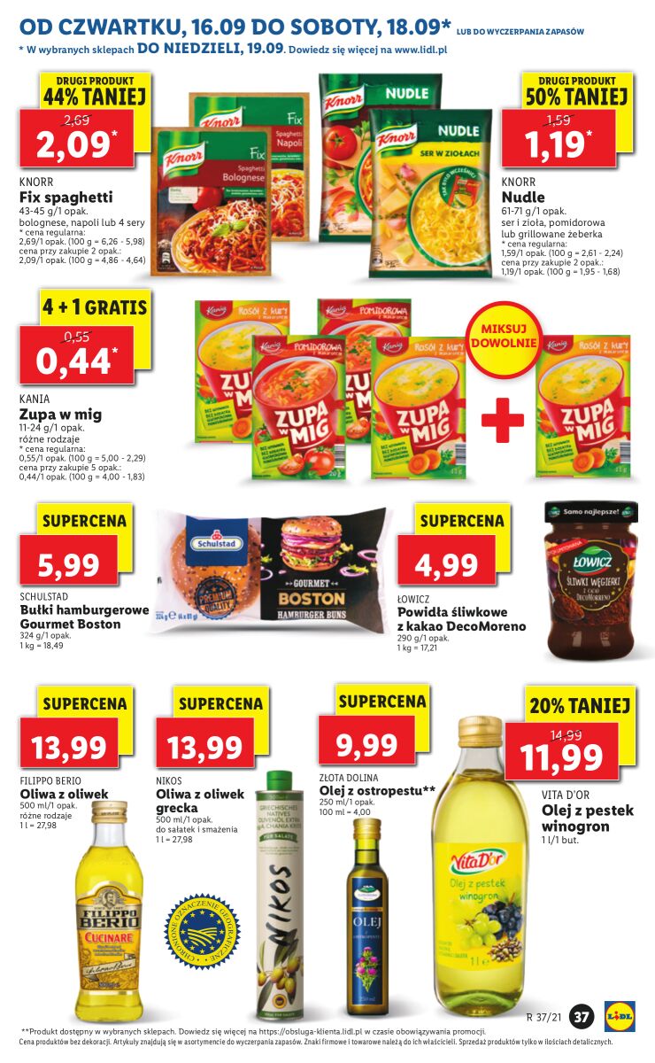 Gazetka OFERTA WAŻNA OD 16.09 DO 19.09