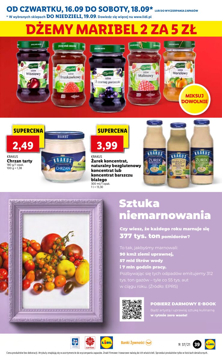 Gazetka OFERTA WAŻNA OD 16.09 DO 19.09