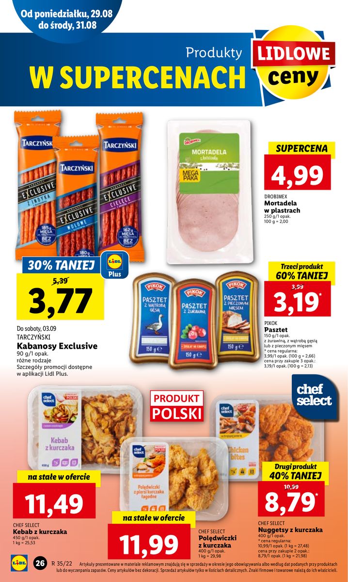 Gazetka OFERTA WAŻNA OD 29.08 DO 31.08
