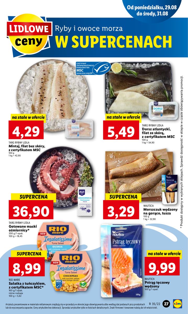 Gazetka OFERTA WAŻNA OD 29.08 DO 31.08