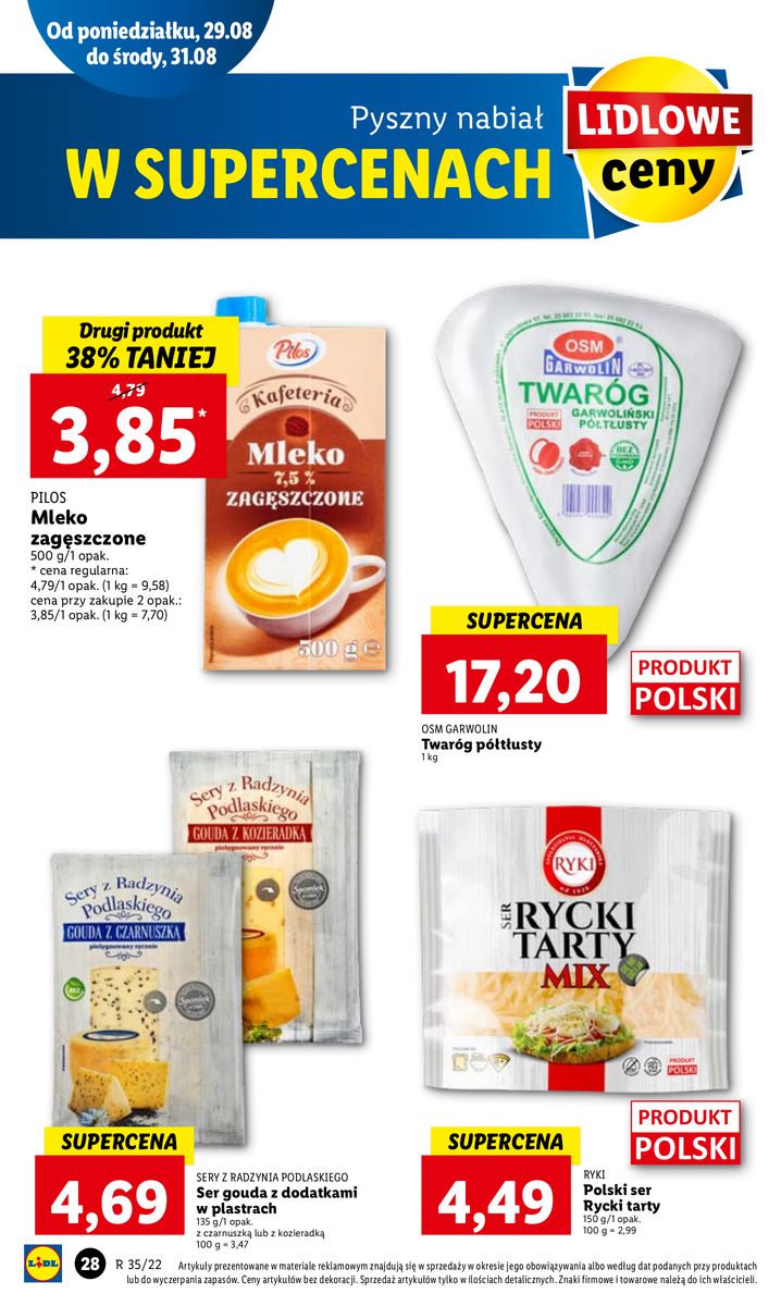 Gazetka OFERTA WAŻNA OD 29.08 DO 31.08