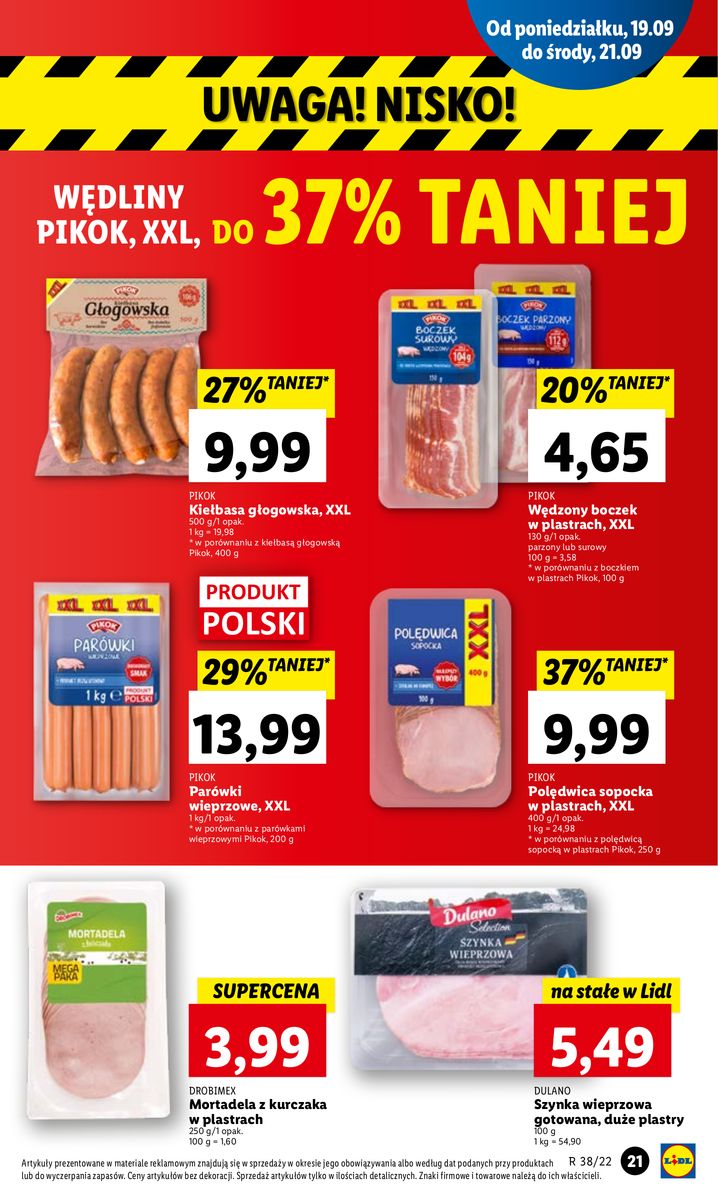Gazetka OFERTA WAŻNA OD 19.09 DO 21.09