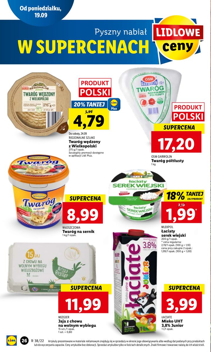 Gazetka OFERTA WAŻNA OD 19.09 DO 21.09
