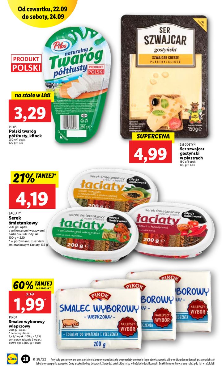 Gazetka OFERTA WAŻNA OD 22.09 DO 24.09