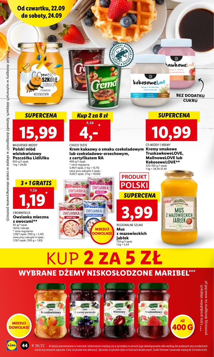 Gazetka OFERTA WAŻNA OD 22.09 DO 24.09