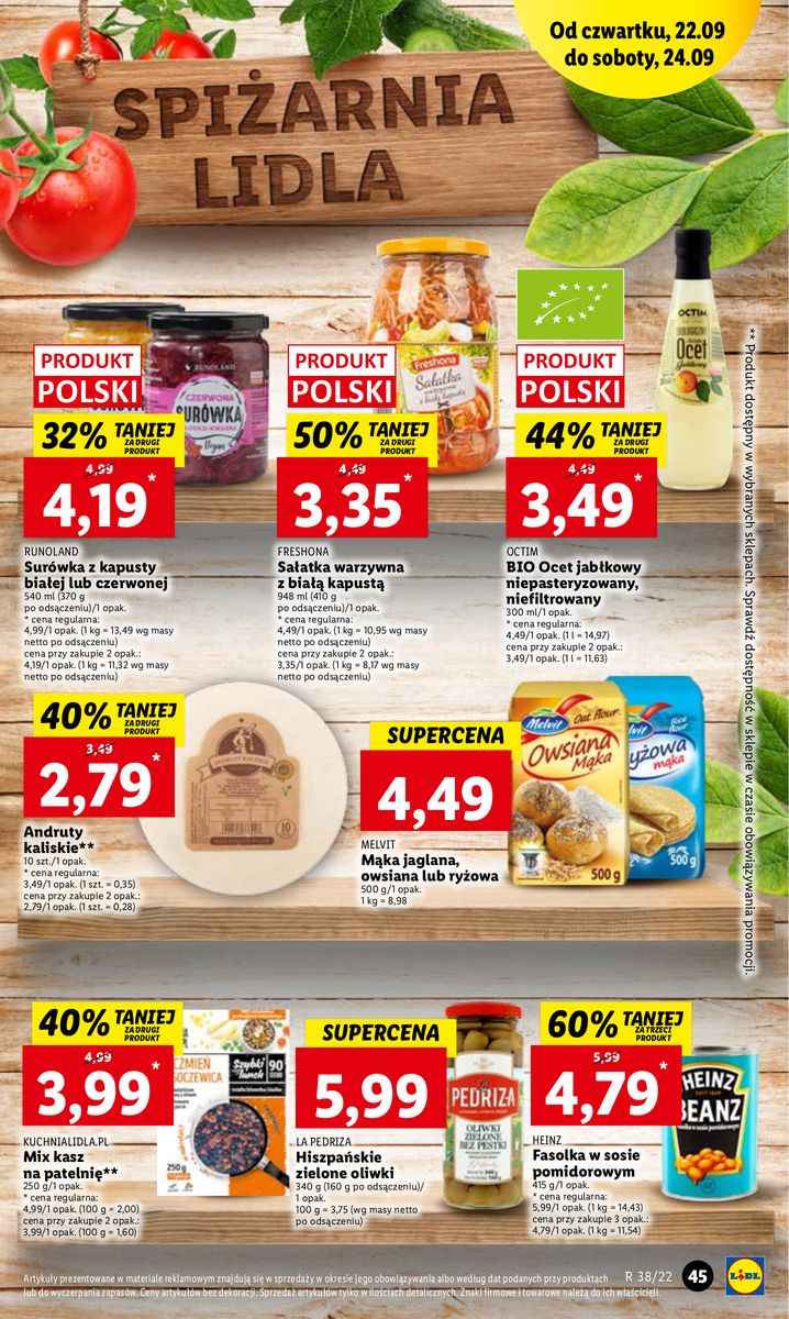 Gazetka OFERTA WAŻNA OD 22.09 DO 24.09