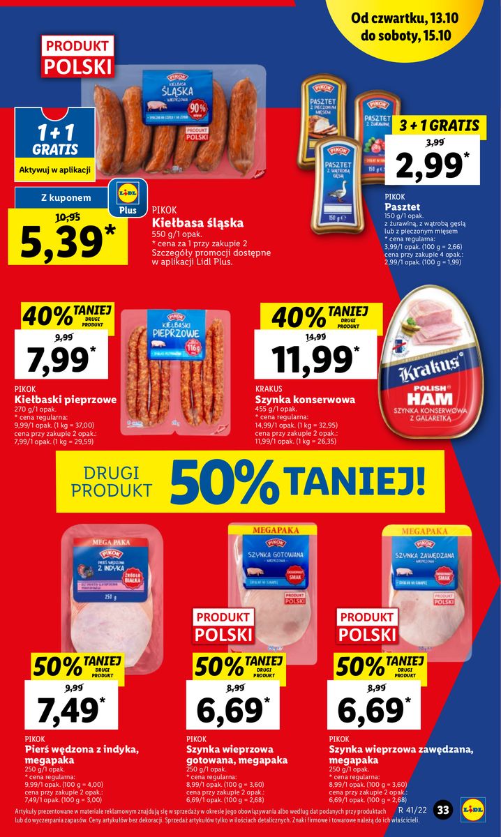 Gazetka OFERTA WAŻNA OD 13.10 DO 15.10