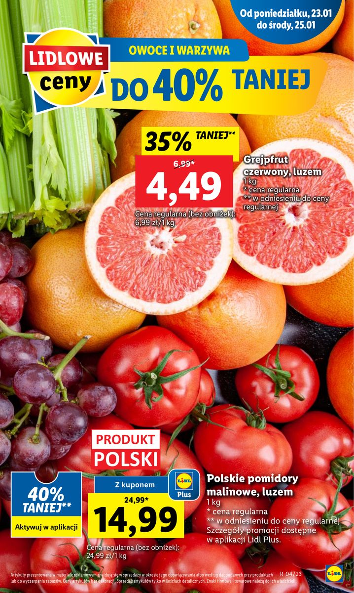 Gazetka OFERTA WAŻNA OD 23.01 DO 25.01