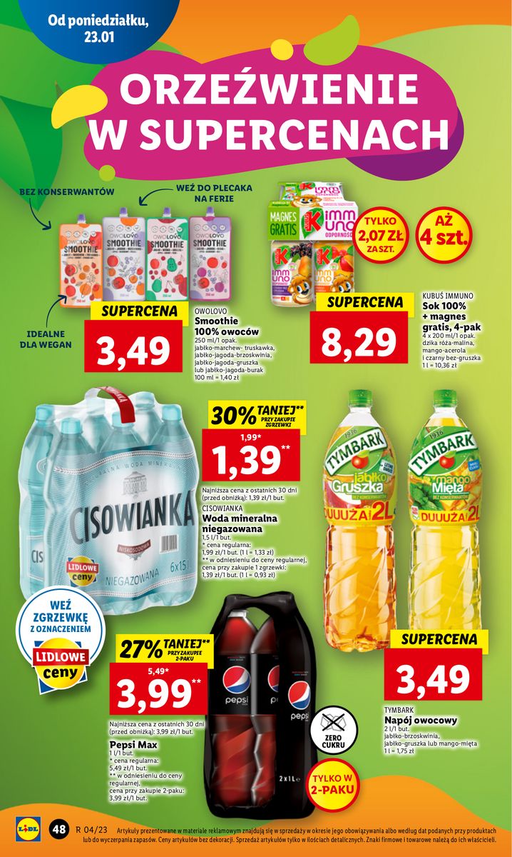Gazetka OFERTA WAŻNA OD 23.01 DO 25.01