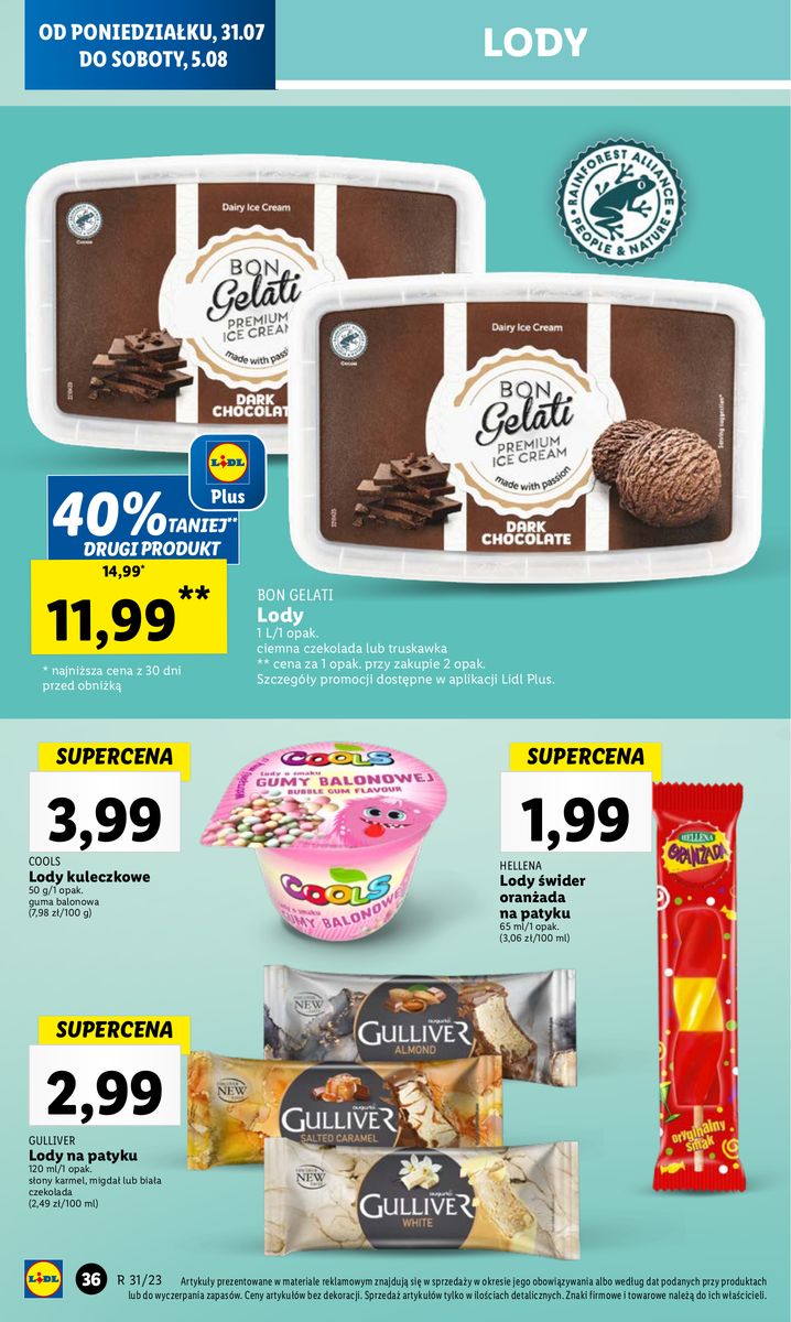 Gazetka OFERTA WAŻNA OD 31.07 do 5.08