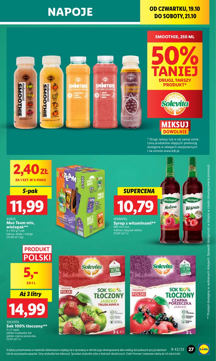 Gazetka OFERTA WAŻNA OD 19.10 do 21.10