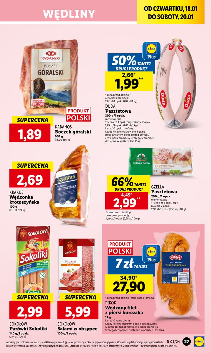 Gazetka OFERTA WAŻNA OD 18.01 DO 20.01