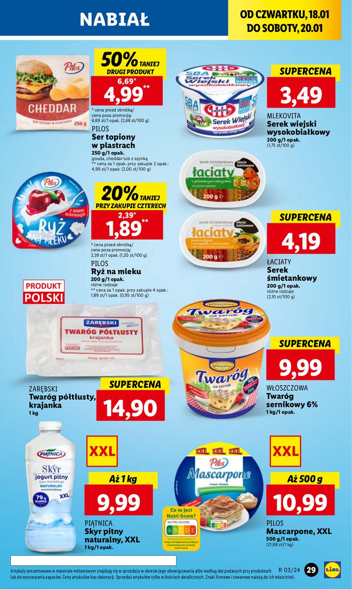 Gazetka OFERTA WAŻNA OD 18.01 DO 20.01