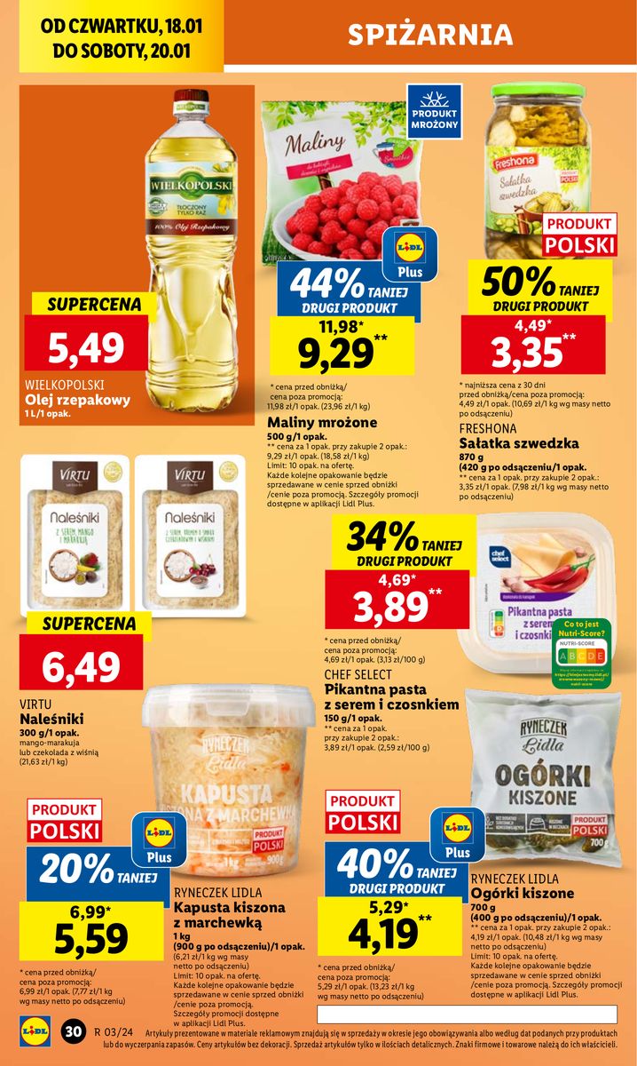 Gazetka OFERTA WAŻNA OD 18.01 DO 20.01
