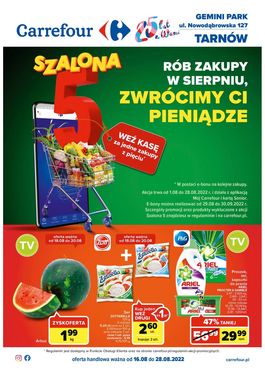 Gazetka Szalona 5 Carrefour Tarnów - od 2022-08-16 do 2022-08-28